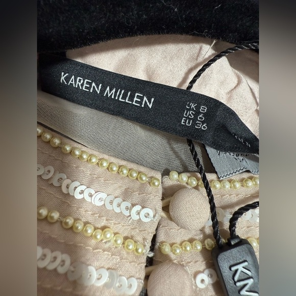 Karen Millen Embroidered Sheer Organdie Blouse in Blush - US 6‎ / NWT - Picture 12 of 16